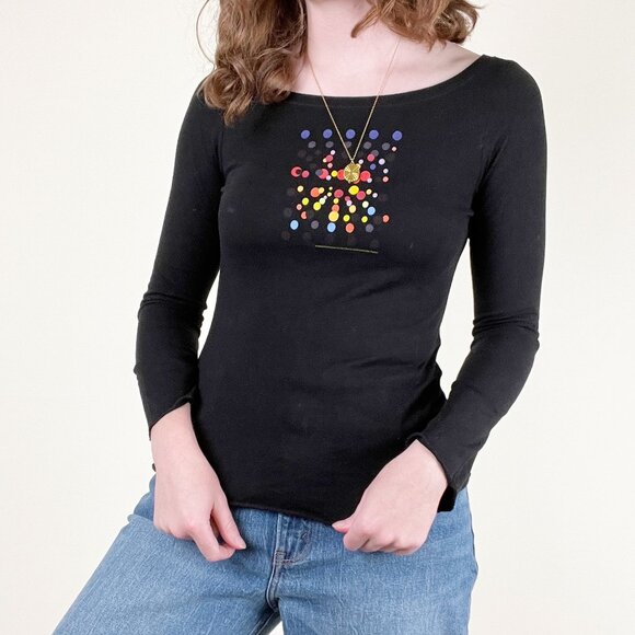 Vintage Tops - Vintage 90s Y2K Art Museum Long Sleeve Tee Graphic T-Shirt Artsy Salvador Dali